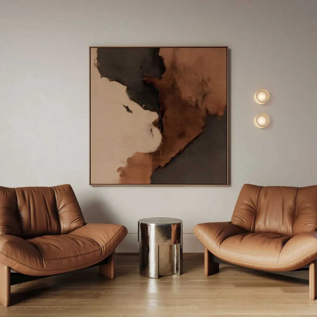 Gerahmtes Leinwandbild – Dunkle Abstraktion