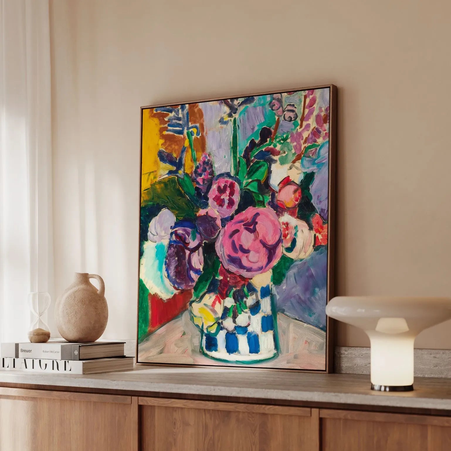 Gerahmtes Leinwandbild – Pfingstrosen (1907)