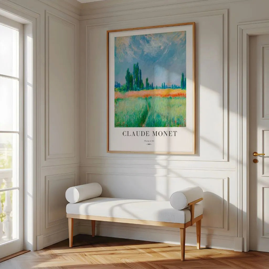 Claude Monet – Weizenfeld Poster