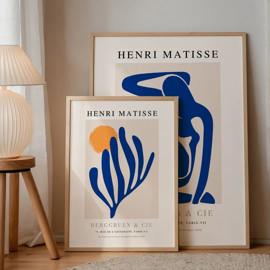 Set mit 2 Matisse-Postern – Harmonie der blauen Formen
