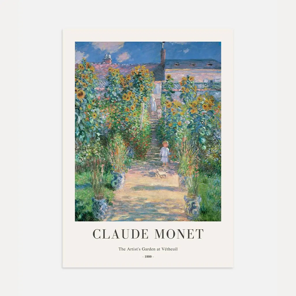 Claude Monet – Der Garten des Künstlers in Vétheuil Poster