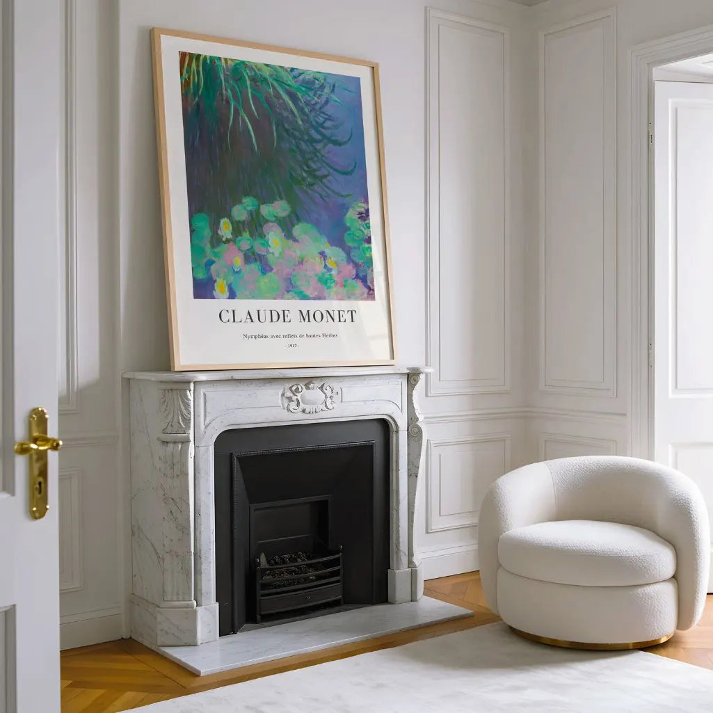 Claude Monet – Seerosen mit Gräserreflexen Poster