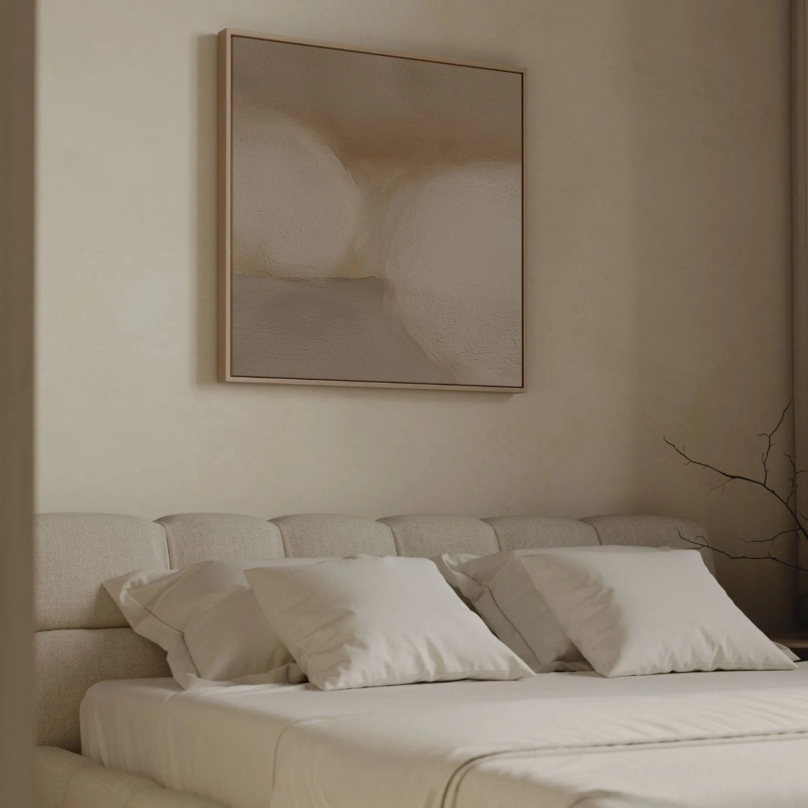 Gerahmtes Leinwandbild – Warme Textur