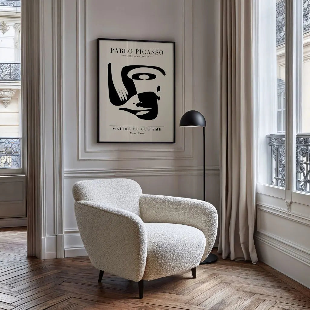 Von Pablo Picasso inspiriertes Poster – Abstraktes Gesicht