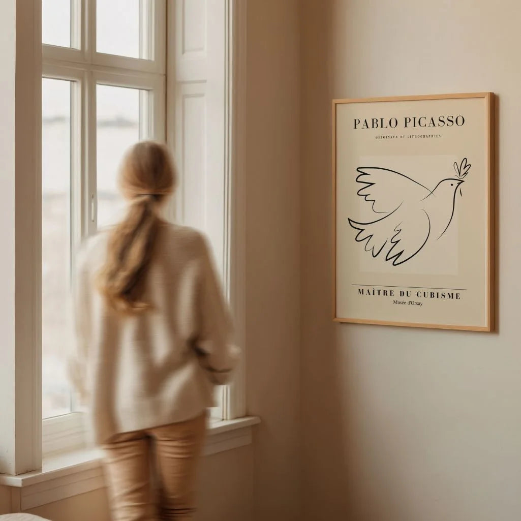 Von Pablo Picasso inspiriertes Poster – Friedens­taube