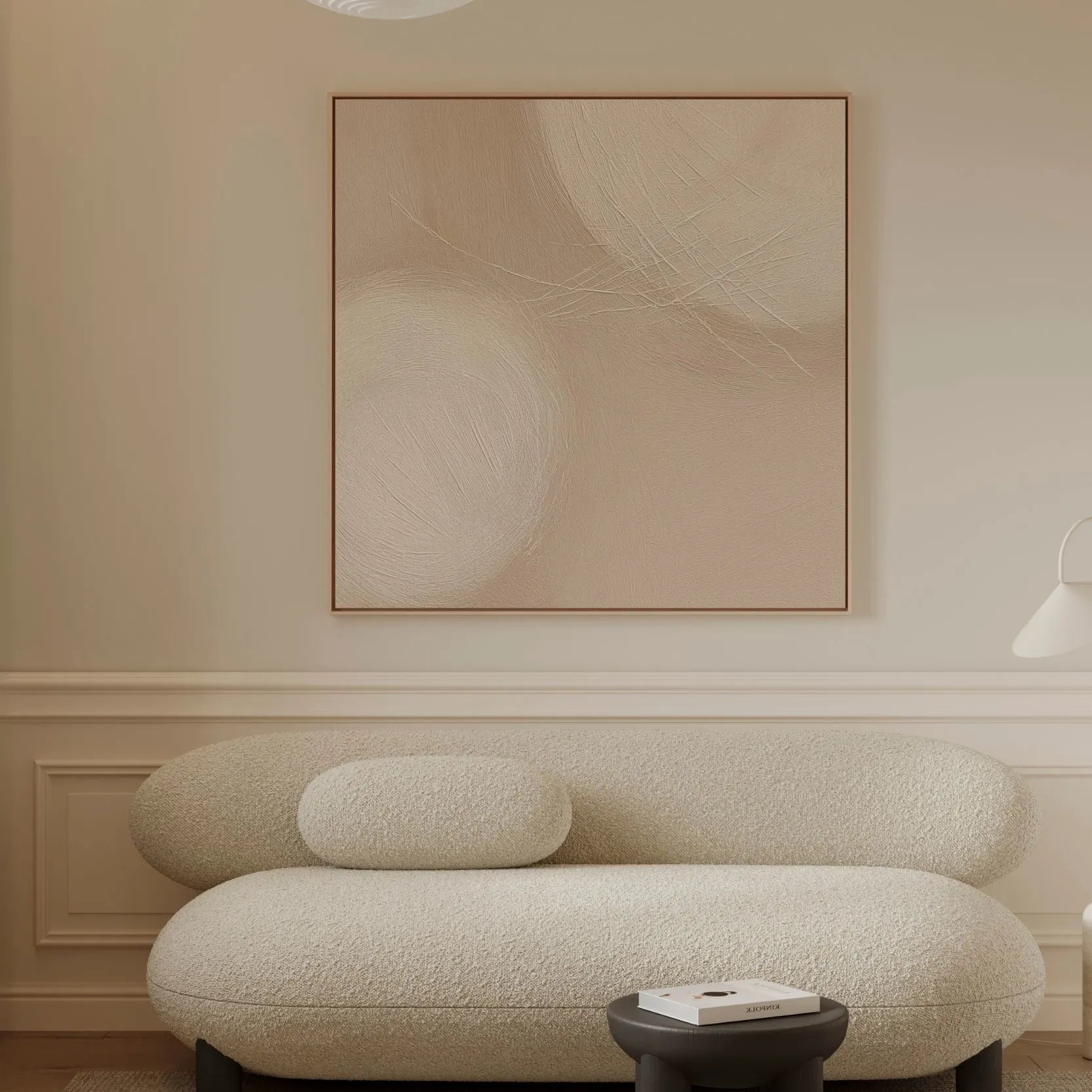 Gerahmtes Leinwandbild – Beige Harmonie
