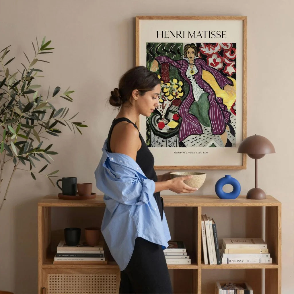 Henri Matisse Poster – Frau im violetten Mantel, 1937
