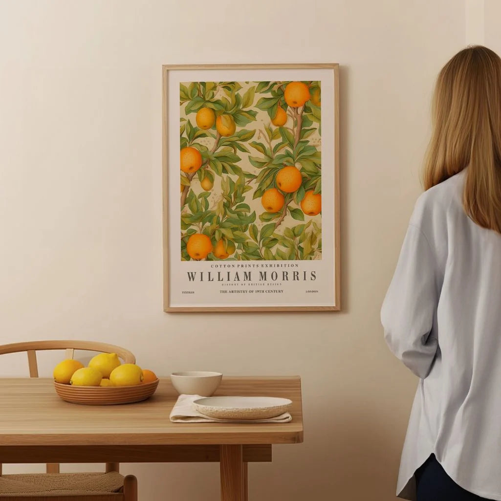 Obstposter im Stil von William Morris