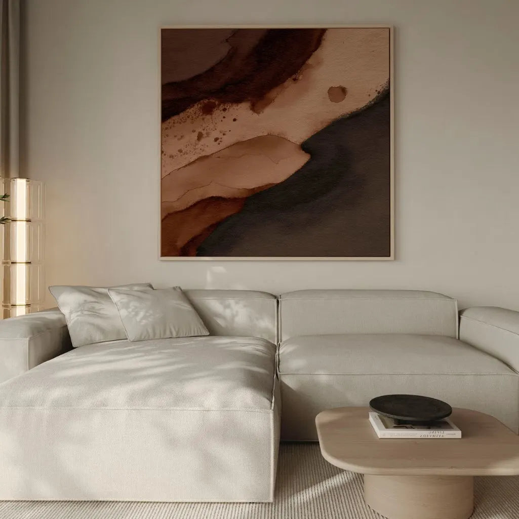 Gerahmtes Leinwandbild – Kaffeelandschaft