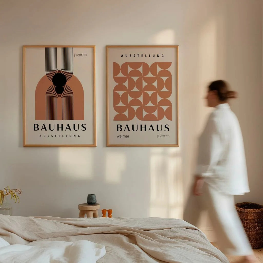 Bauhaus Geometrisches Duo – 2er Poster-Set