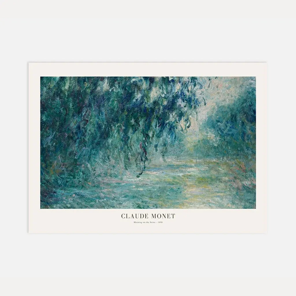 Claude Monet – Morgen an der Seine (1898) Panorama Poster