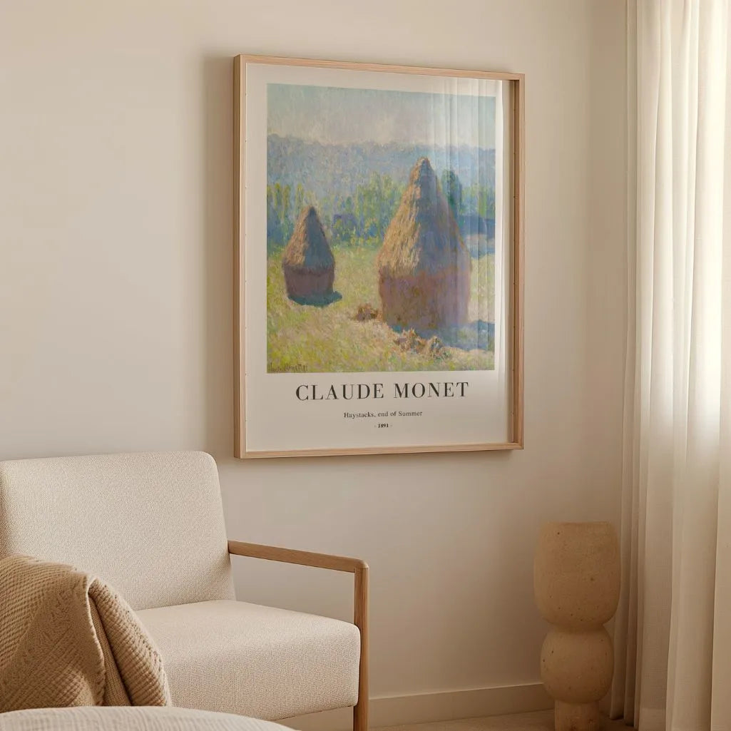 Claude Monet – Heuhaufen, Spätsommer Poster 1891