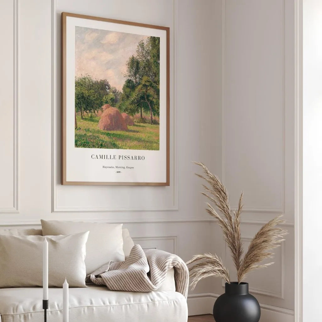 Camille Pissarro – Heuschober, Morgen, Éragny Poster