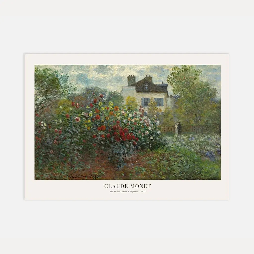 Claude Monet Poster – Der Garten des Künstlers in Argenteuil