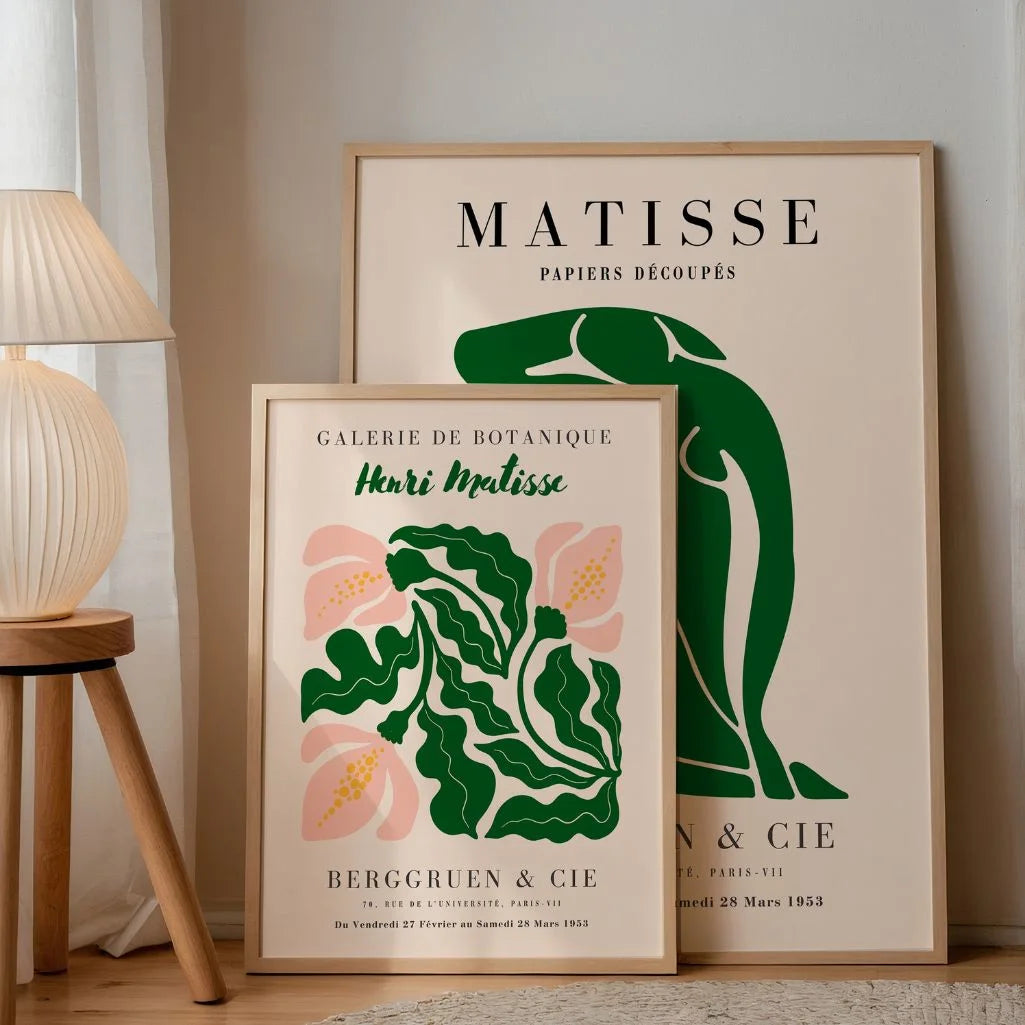 Set mit 2 Matisse-Postern – Grüne abstrakte Komposition 