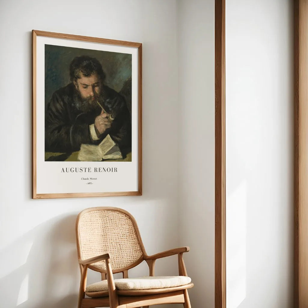 Auguste Renoir – Porträt von Claude Monet Poster, 1872