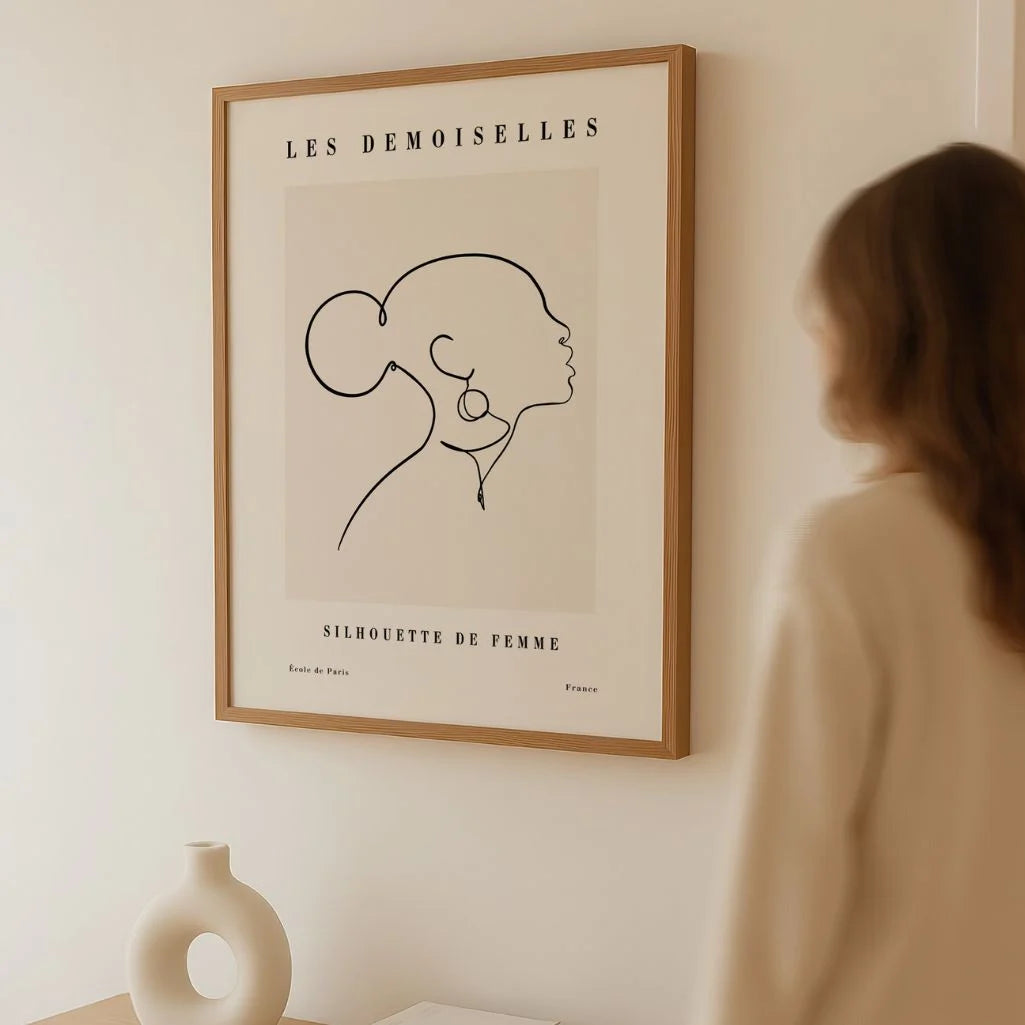 Poster – Weibliches Profil