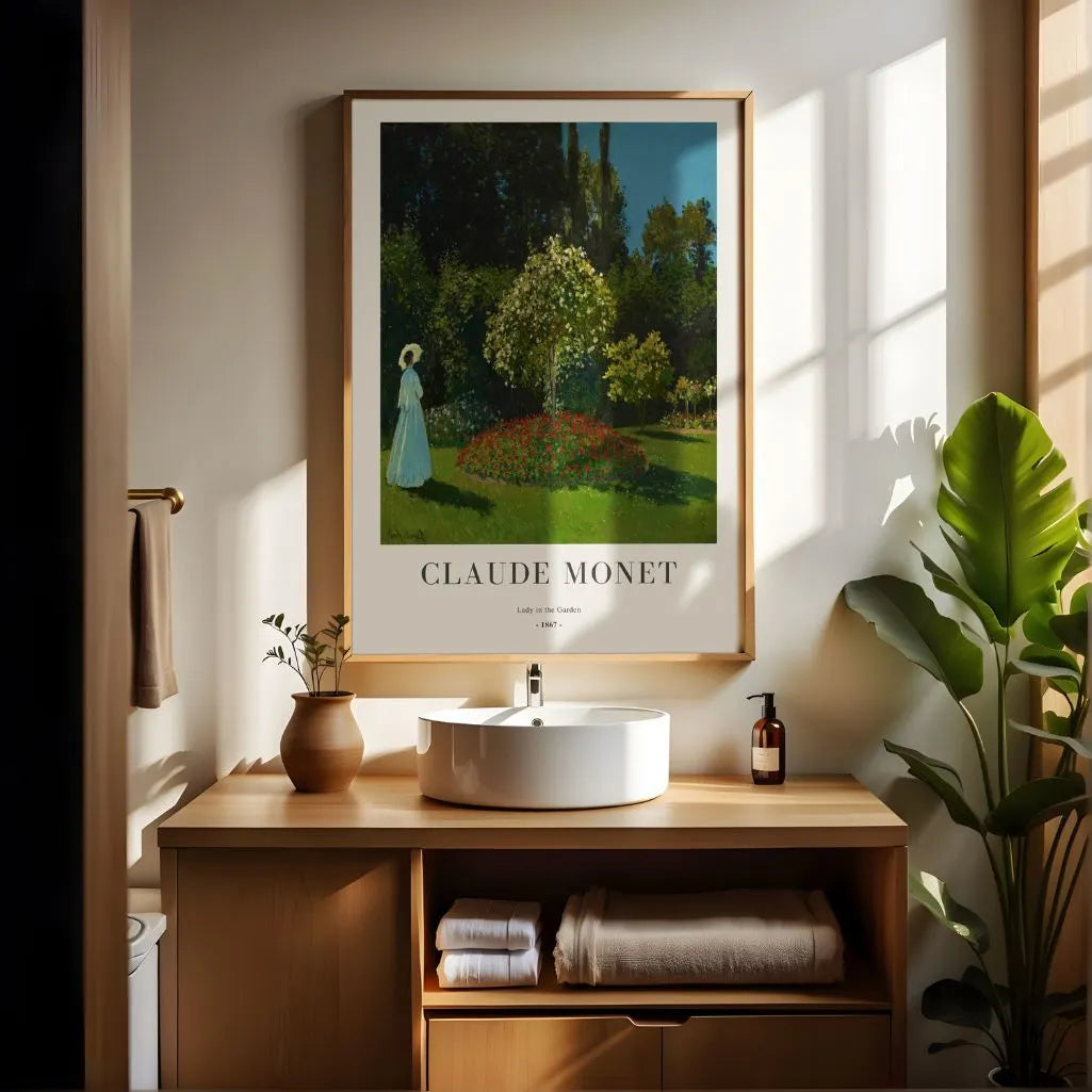 Claude Monet – Dame im Garten Poster