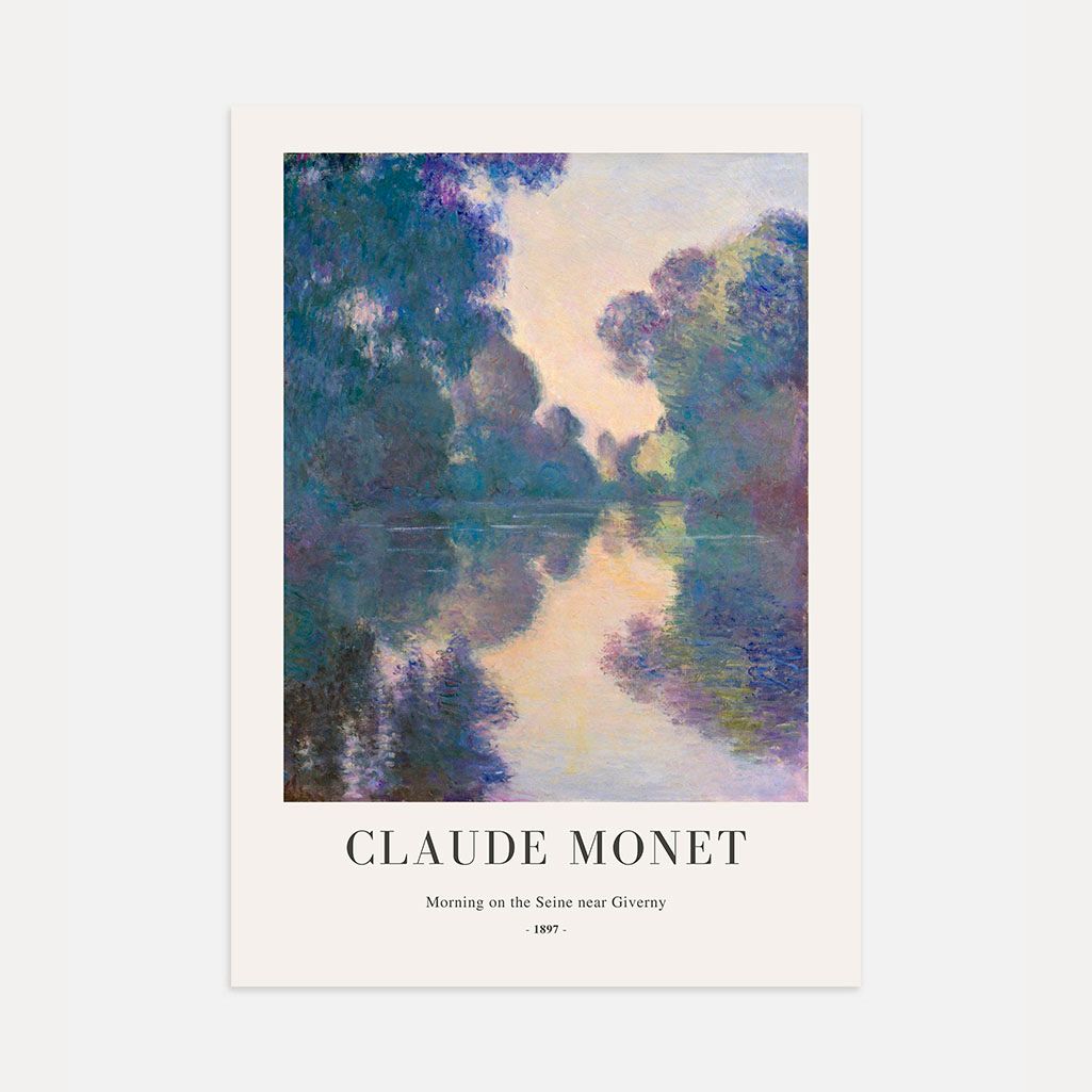 Claude Monet – Morgen an der Seine Poster, 1897
