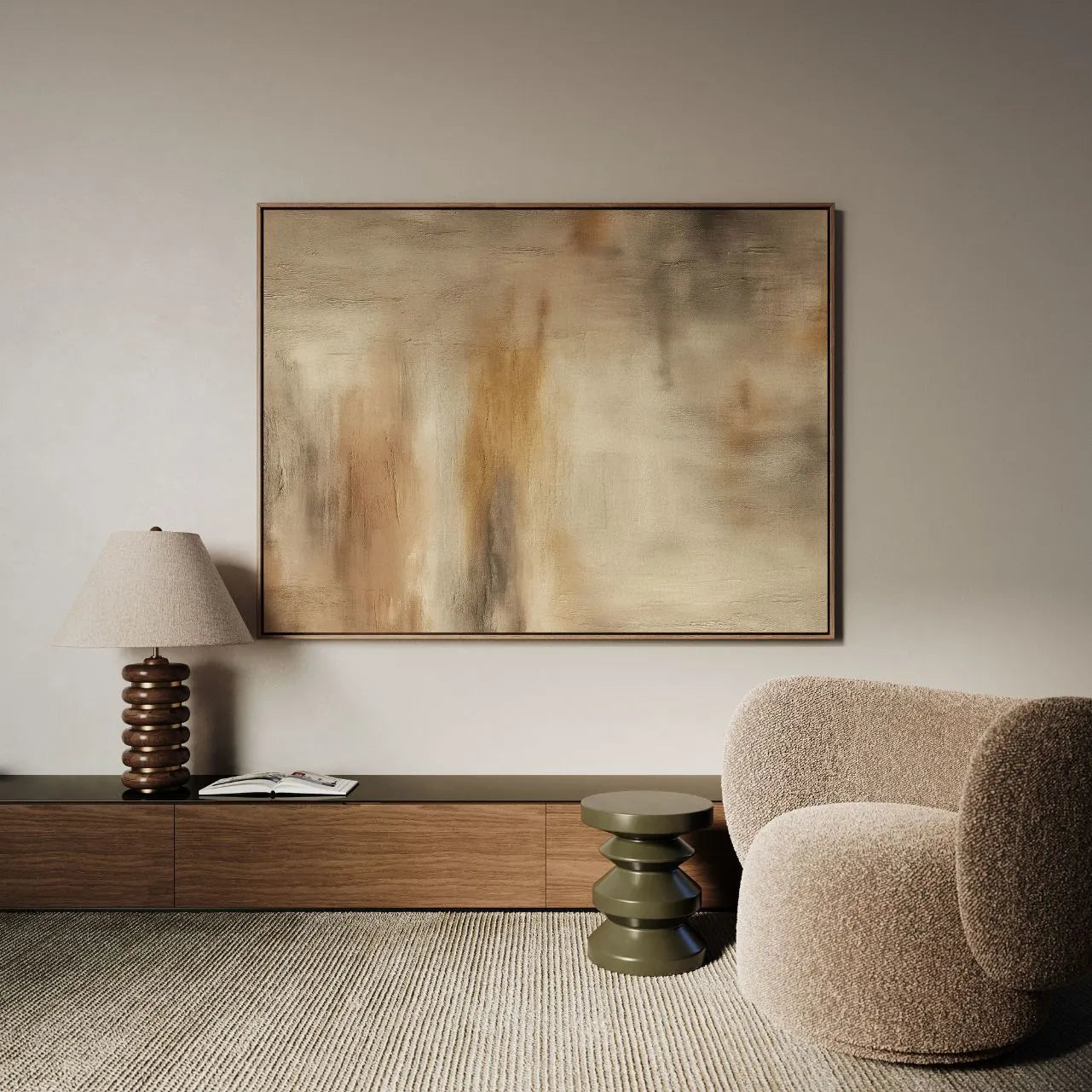 Gerahmtes Leinwandbild – Erdlichtglanz