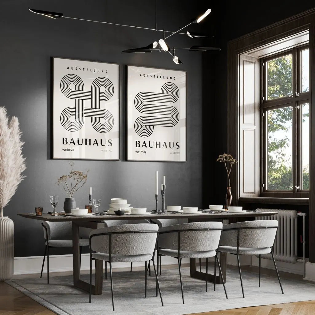 Set mit 2 Bauhaus-Linienpostern