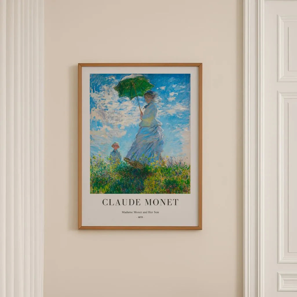 Claude Monet – Madame Monet mit Sonnenschirm Poster, 1875