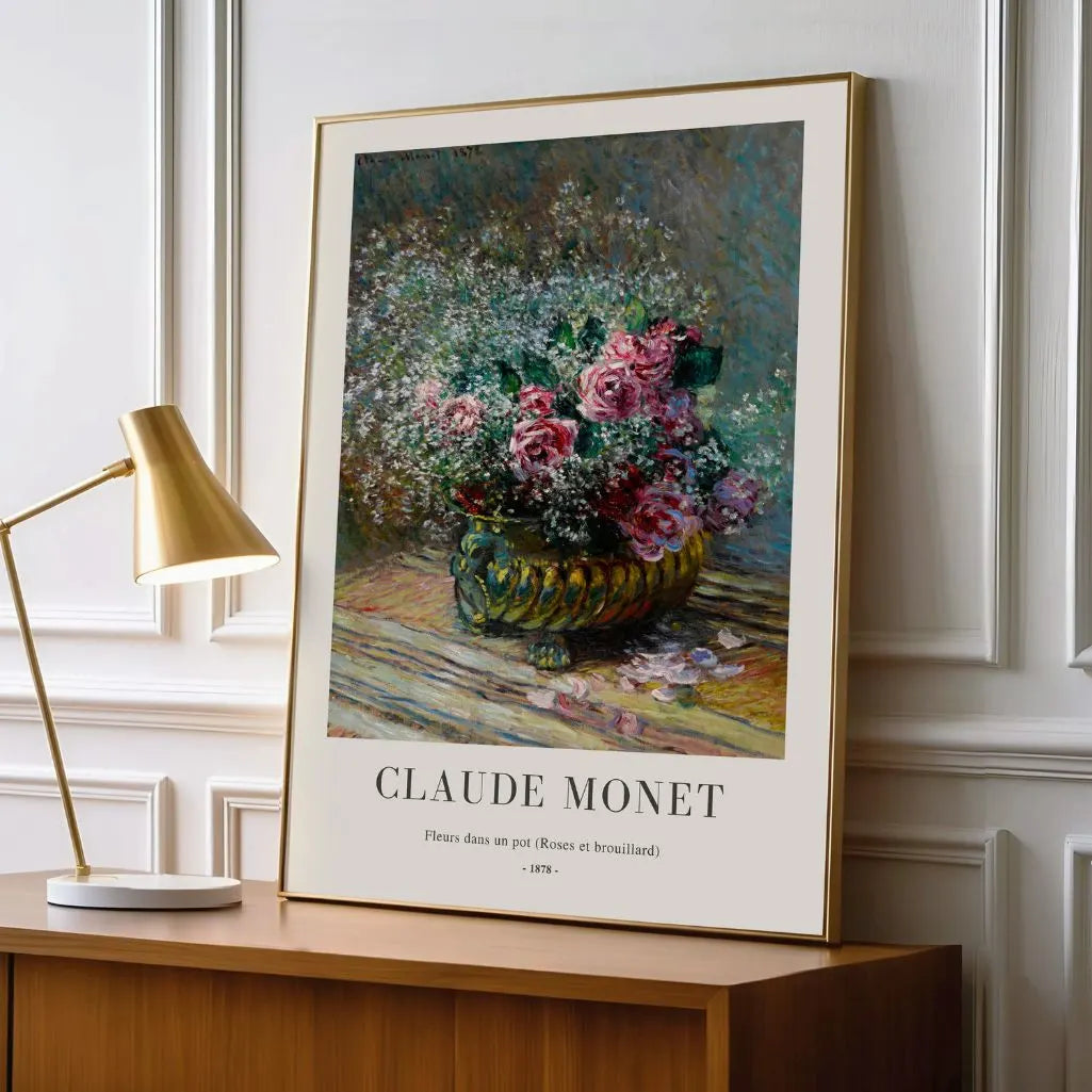 Claude Monet – Rosen im Topf Poster