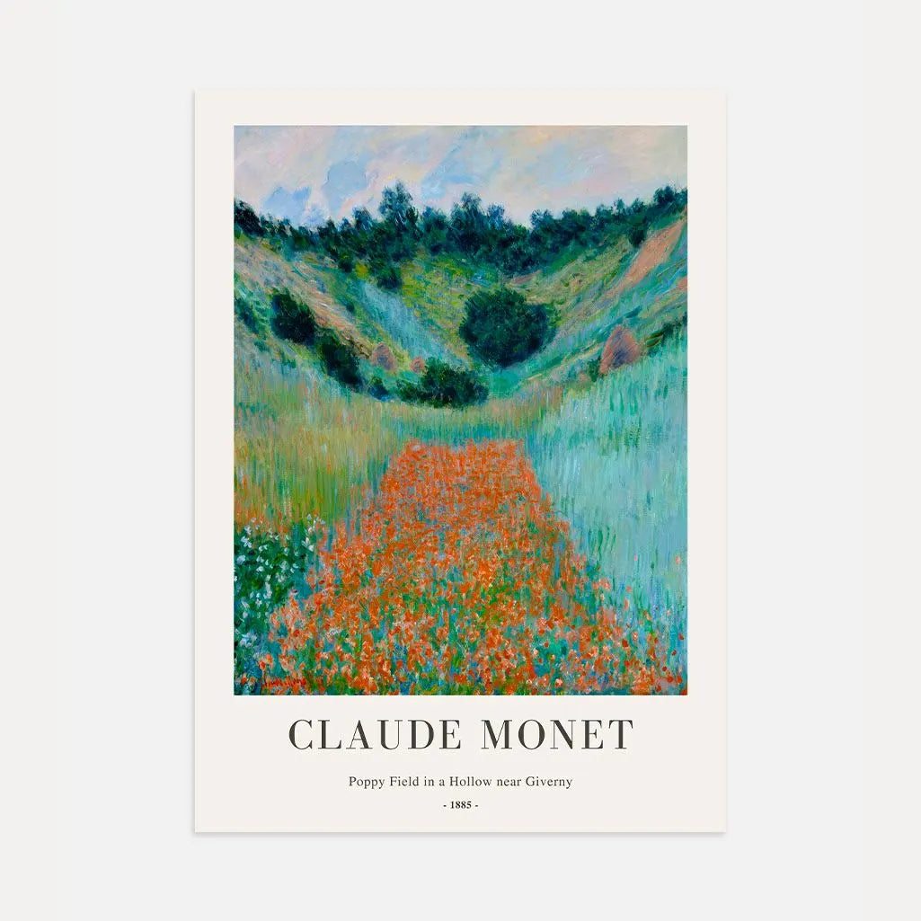 Claude Monet – Mohnfeld nahe Giverny Poster