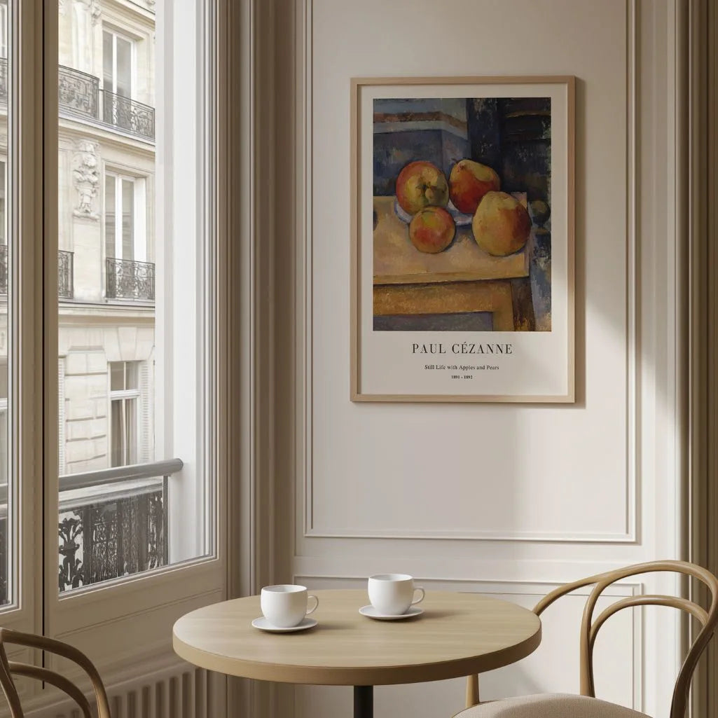 Paul Cézanne – Stillleben mit Äpfeln und Birnen Poster (1891–1892)