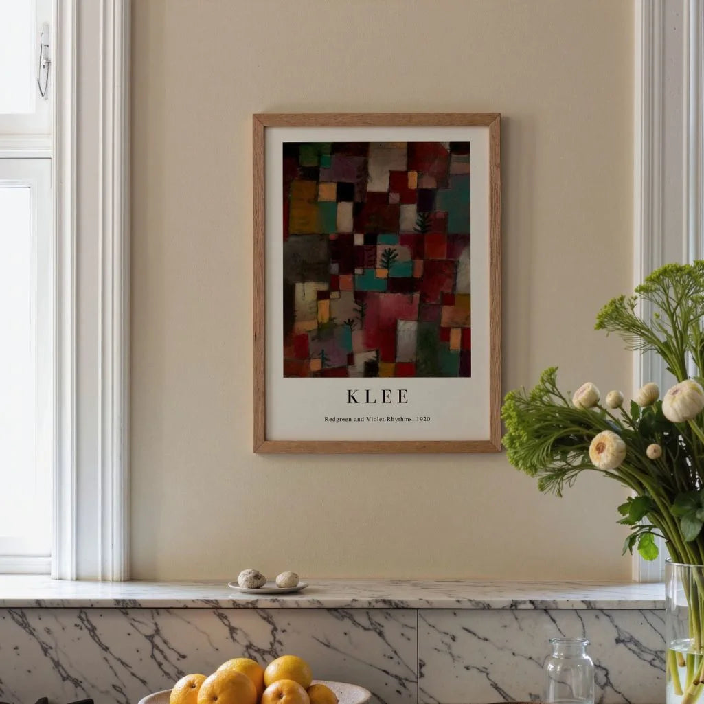 Paul Klee Poster – Rotgrüne und violette Rhythmen, 1920