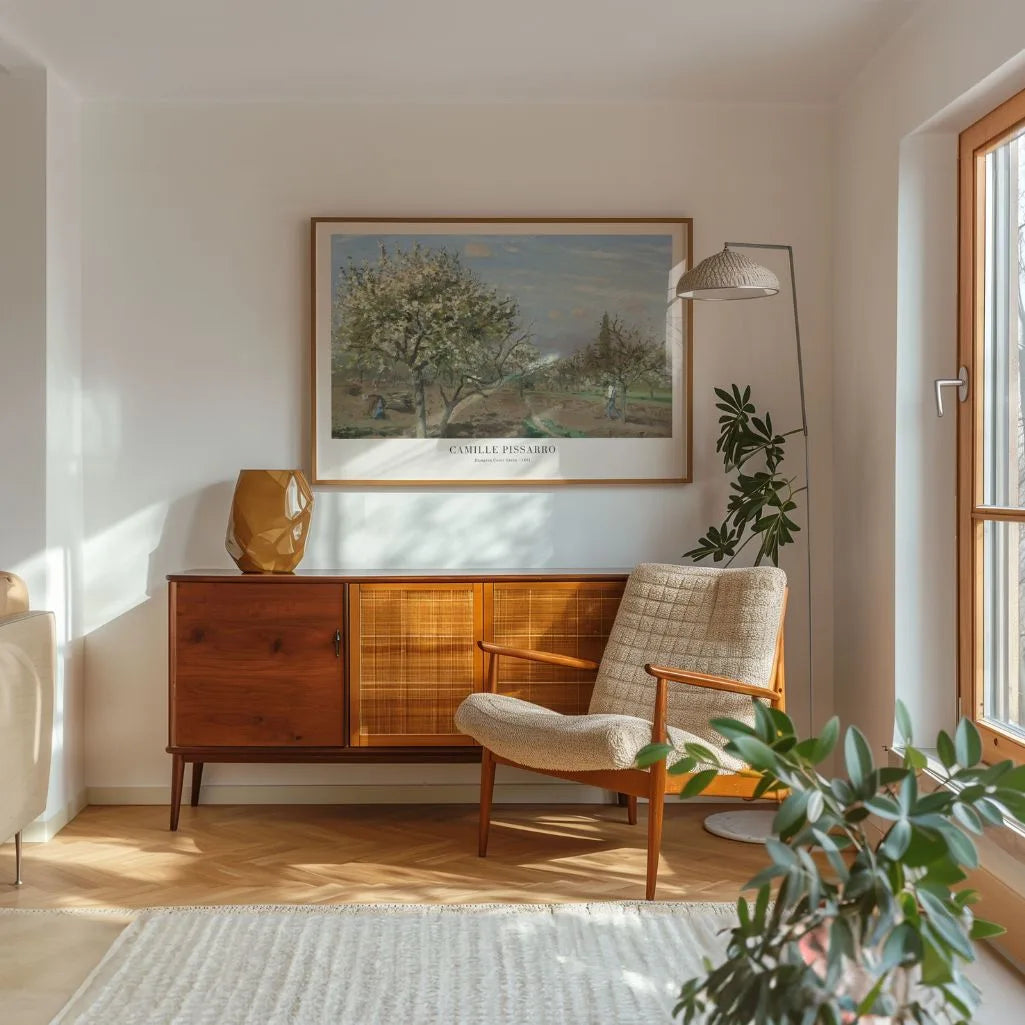 Camille Pissarro – Grünfläche von Hampton Court Poster