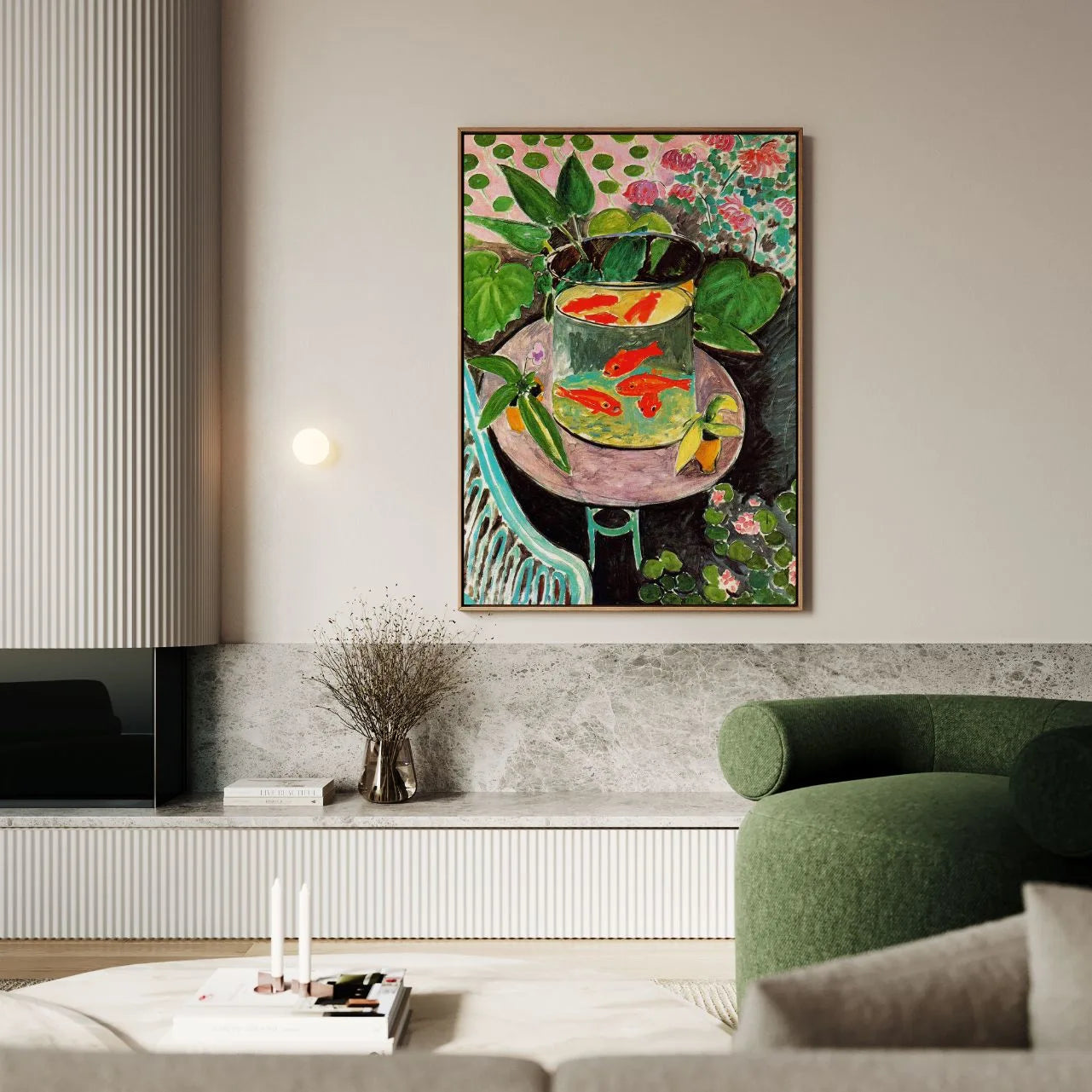 Gerahmtes Leinwandbild – Goldfische (1912)