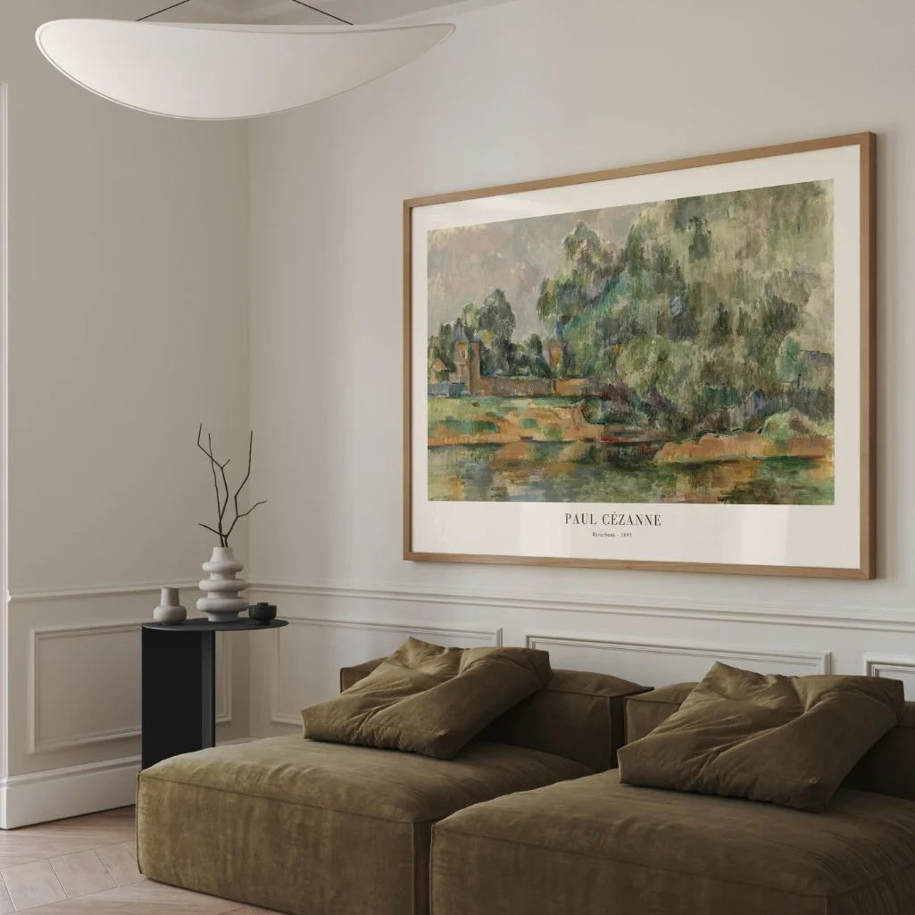 Paul Cézanne – Flussuferlandschaft Poster (1895)