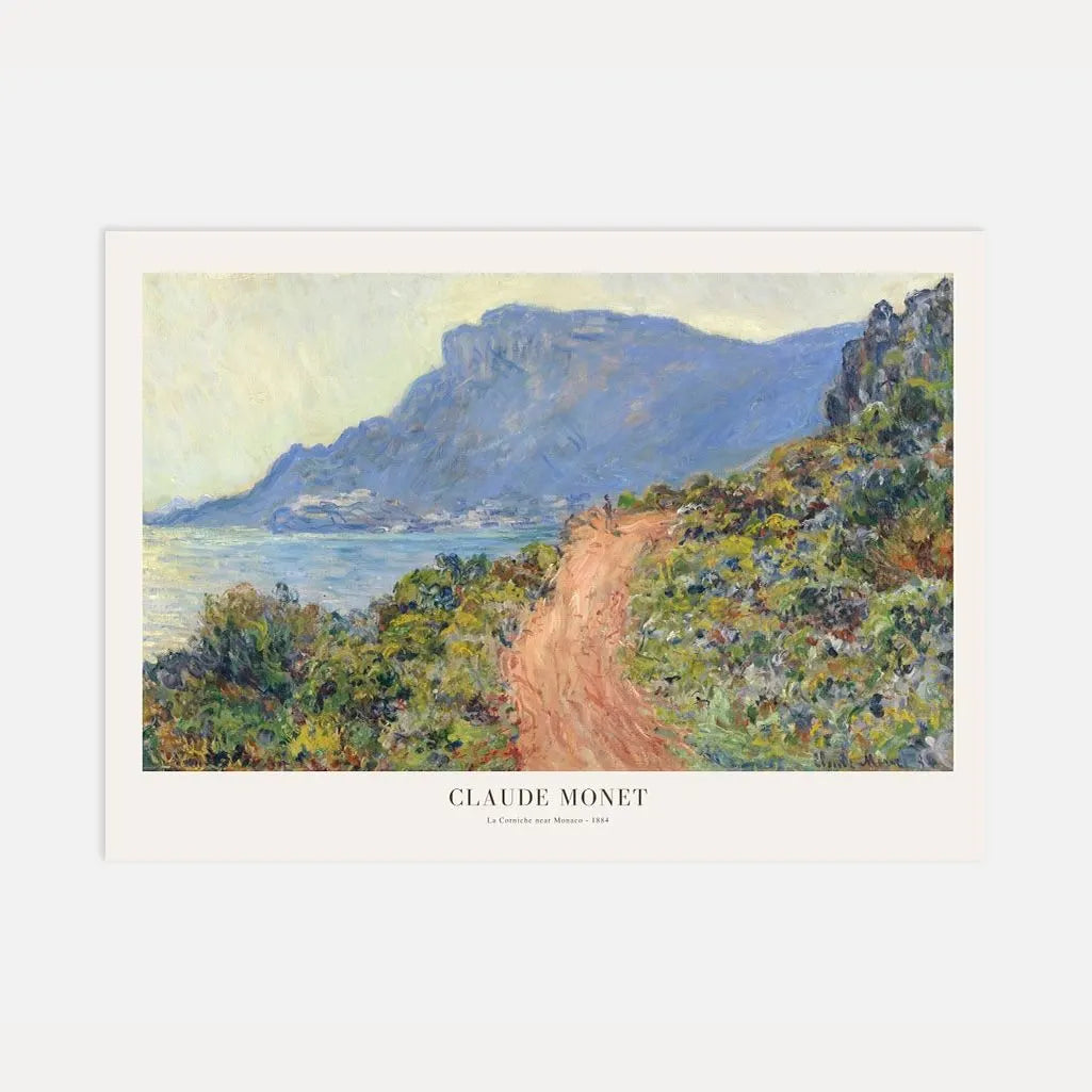 Claude Monet – La Corniche bei Monaco Poster, 1884
