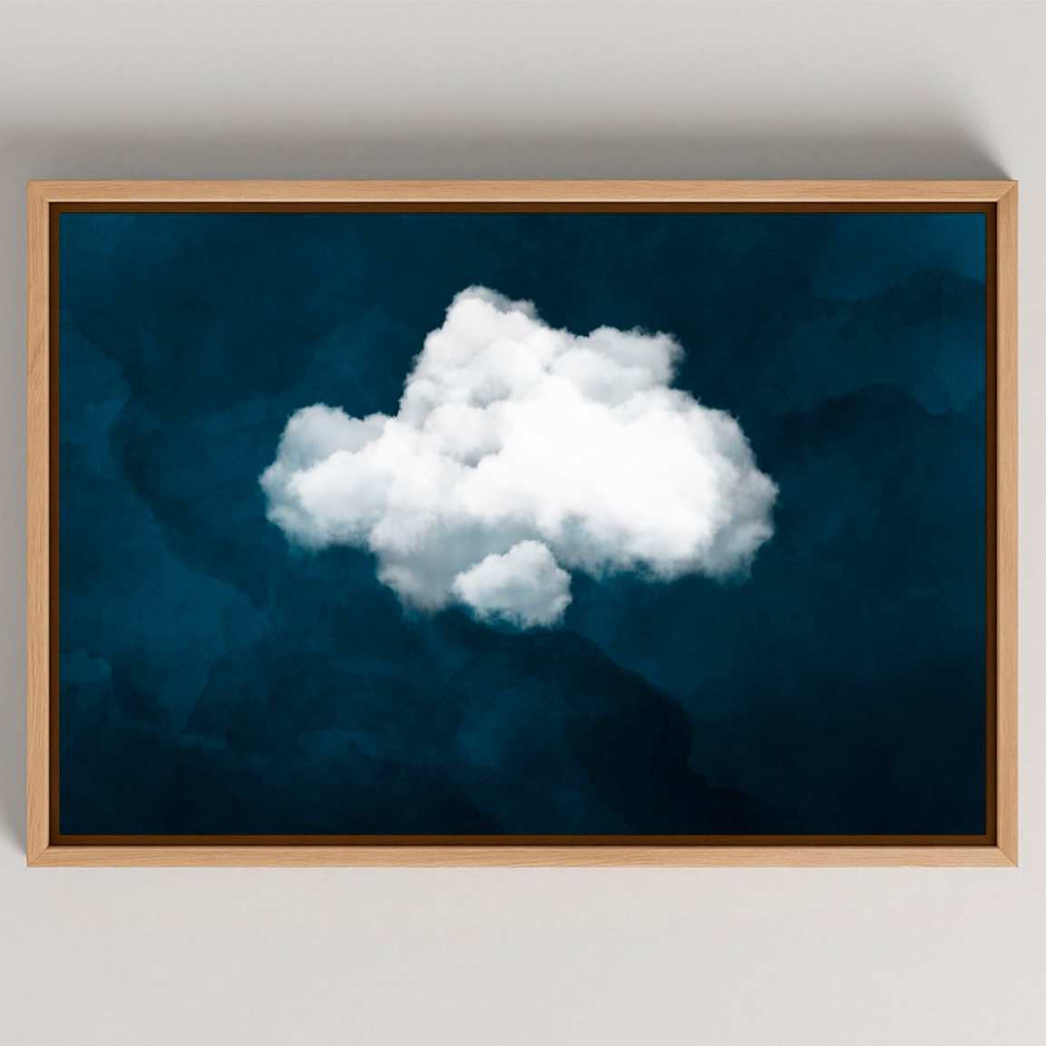 Gerahmtes Leinwandbild - Weiße Wolke