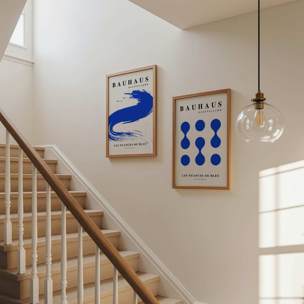 Bauhaus Blau – 2er Poster-Set