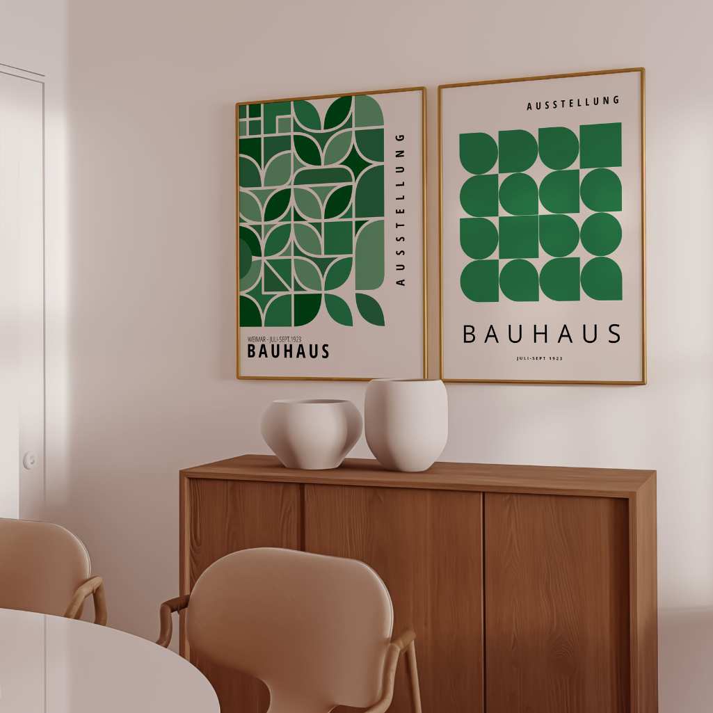 Bauhaus Grün – 2er Poster-Set