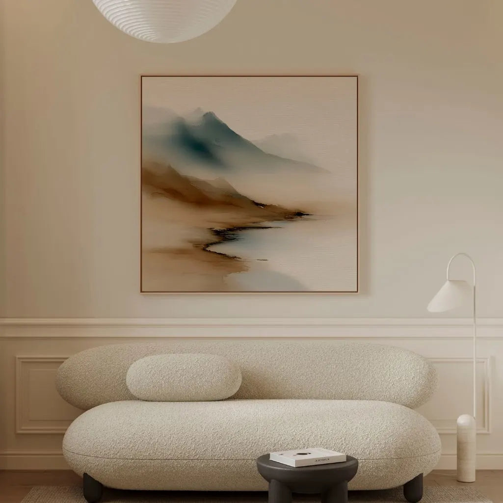 Gerahmtes Leinwandbild – Bergstille