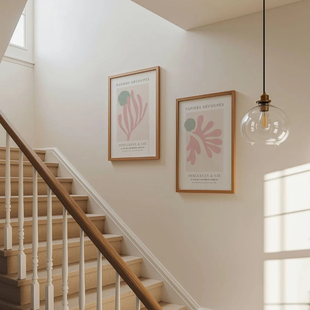 Set mit 2 Matisse-Postern – Zarte rosa Formen