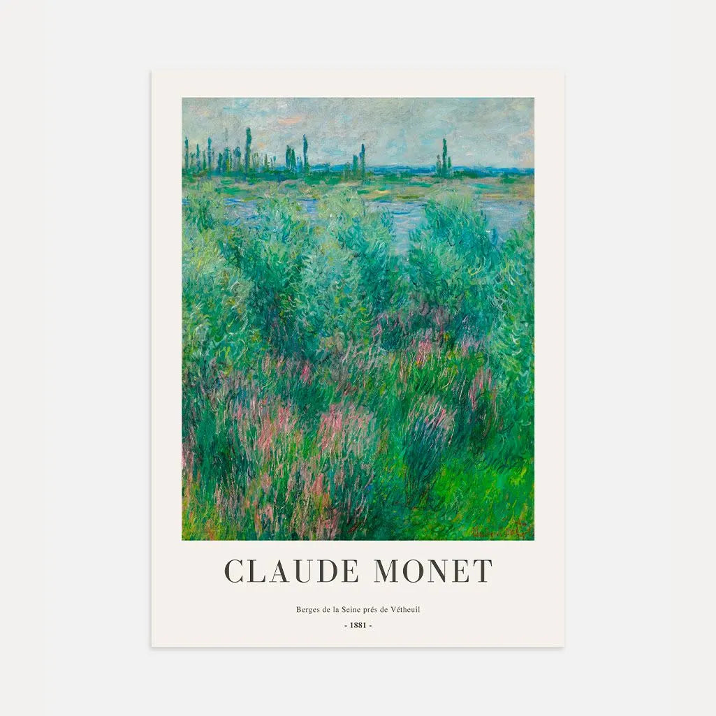 Claude Monet – Seineufer bei Vétheuil (1881) Poster