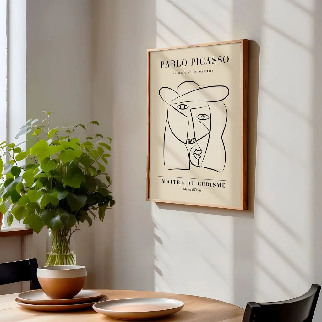 Von Pablo Picasso inspiriertes Poster – Frau mit Hut