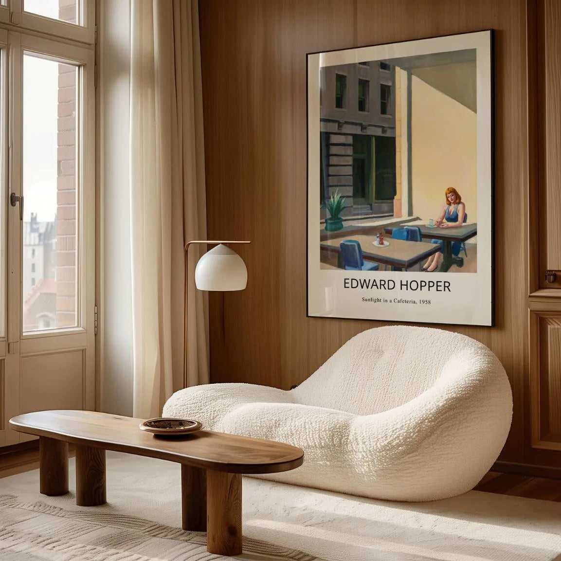 Edward Hopper Poster – Sonnenlicht in einer Cafeteria