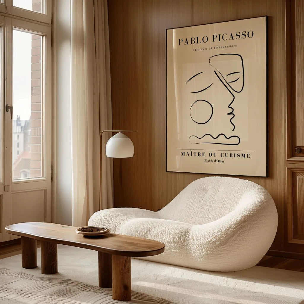 Von Pablo Picasso inspiriertes Poster – Gedankenprofil