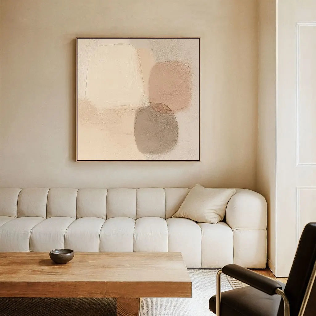 Gerahmtes Leinwandbild – Neutrale Balance