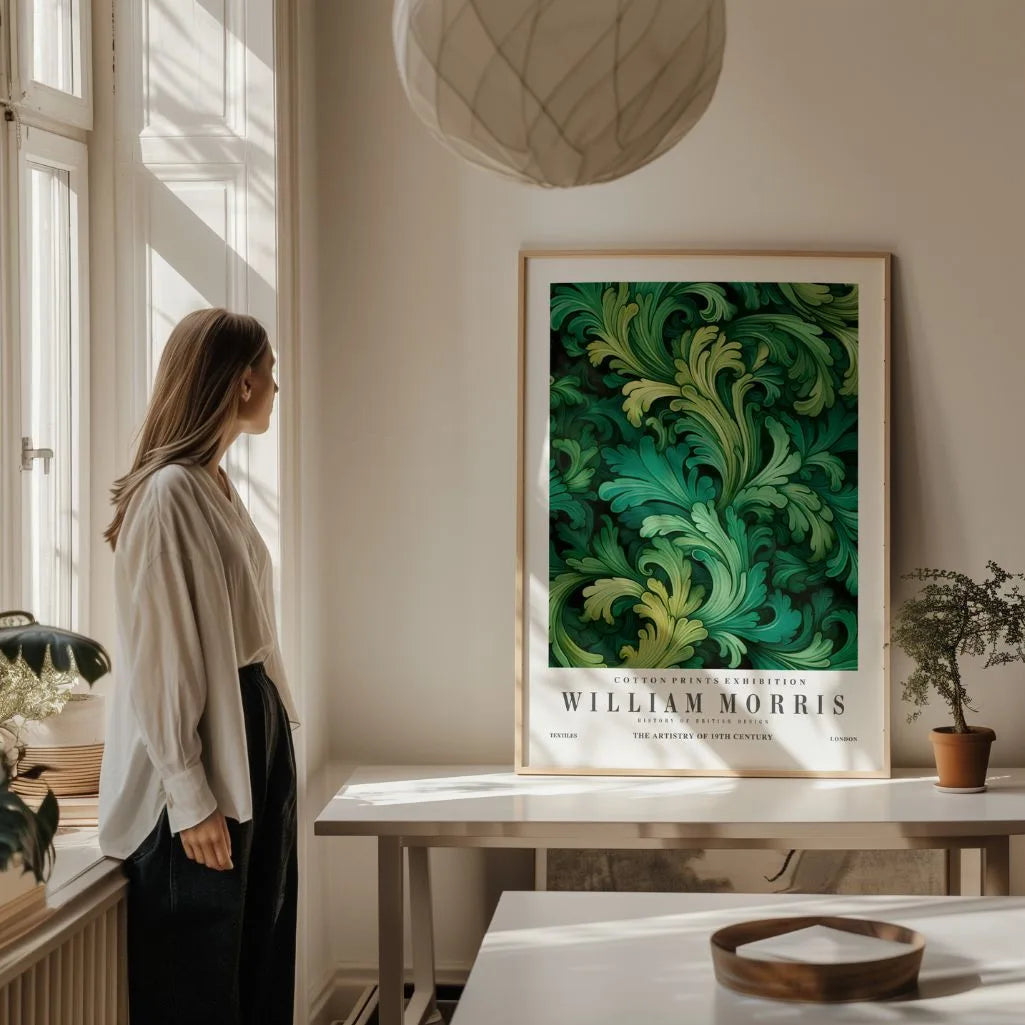 William Morris Poster – Grüne Pflanzenornamente