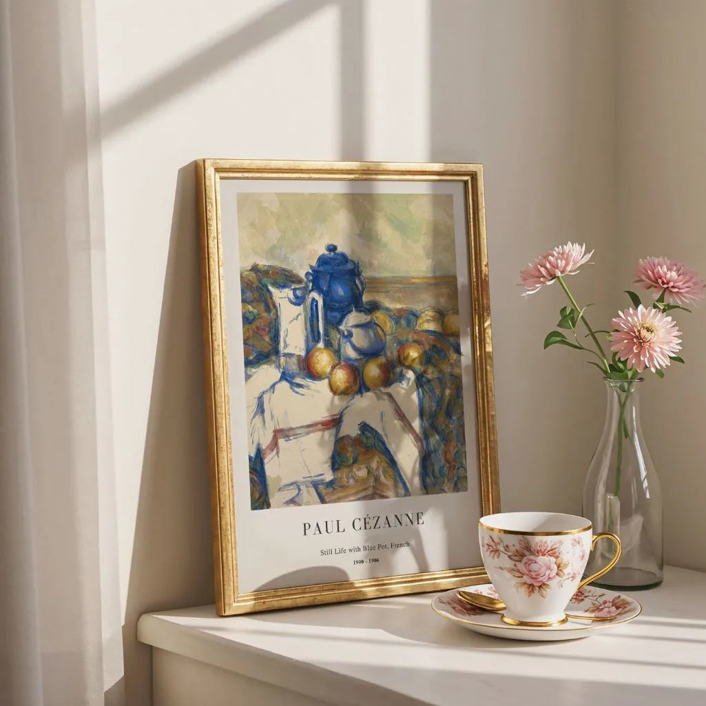 Paul Cézanne – Stillleben mit blauem Topf Poster (1900–1906)