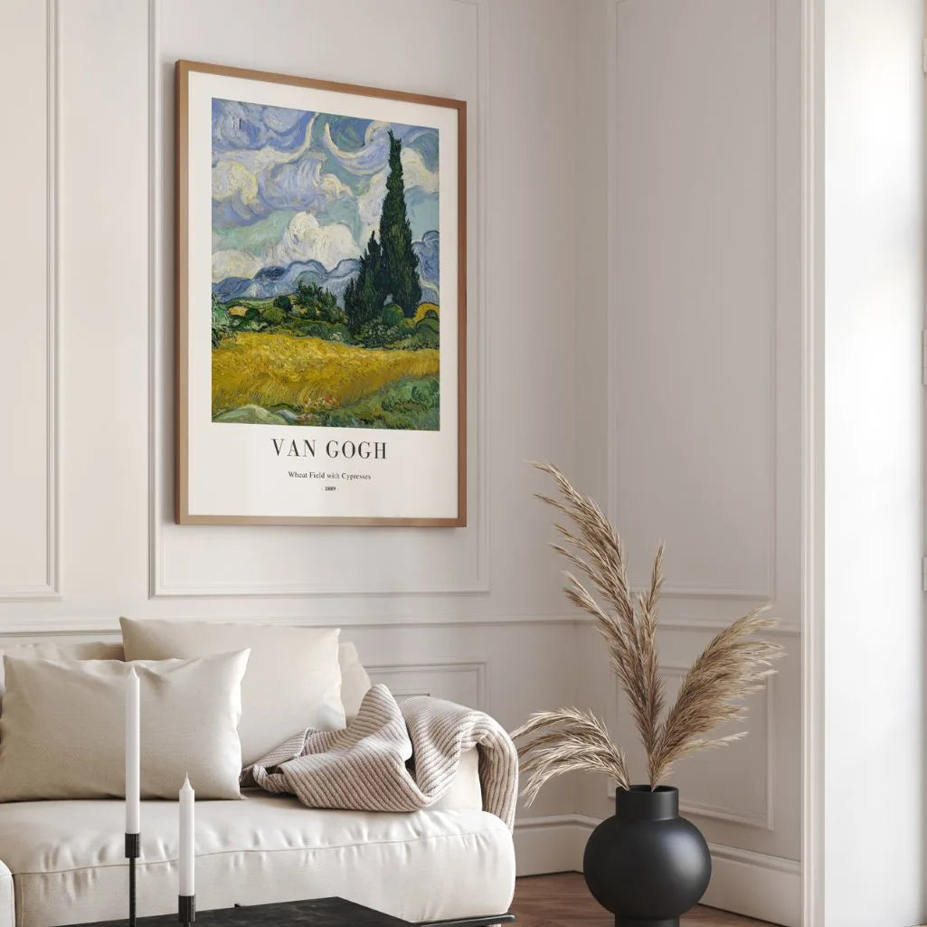 Vincent van Gogh Poster – Weizenfeld mit Zypressen