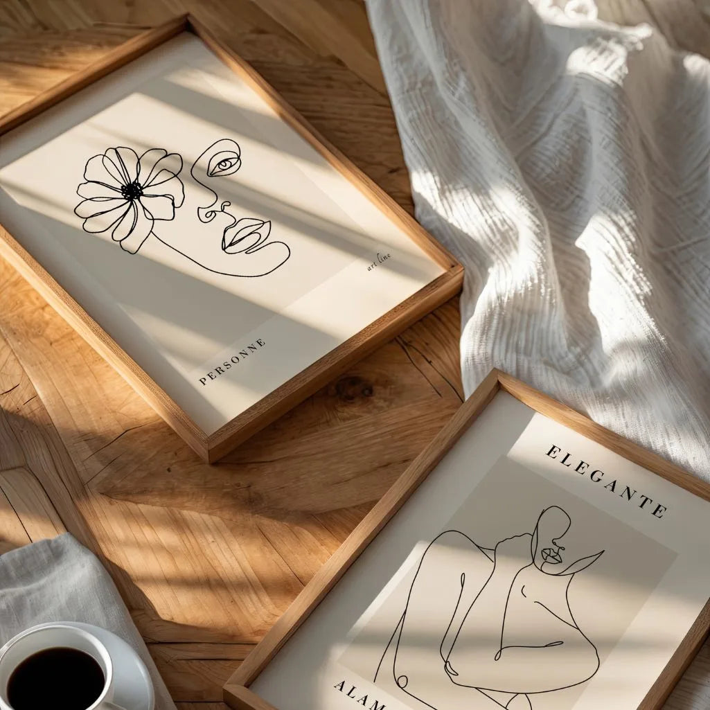 Poster – Blumen Gesicht