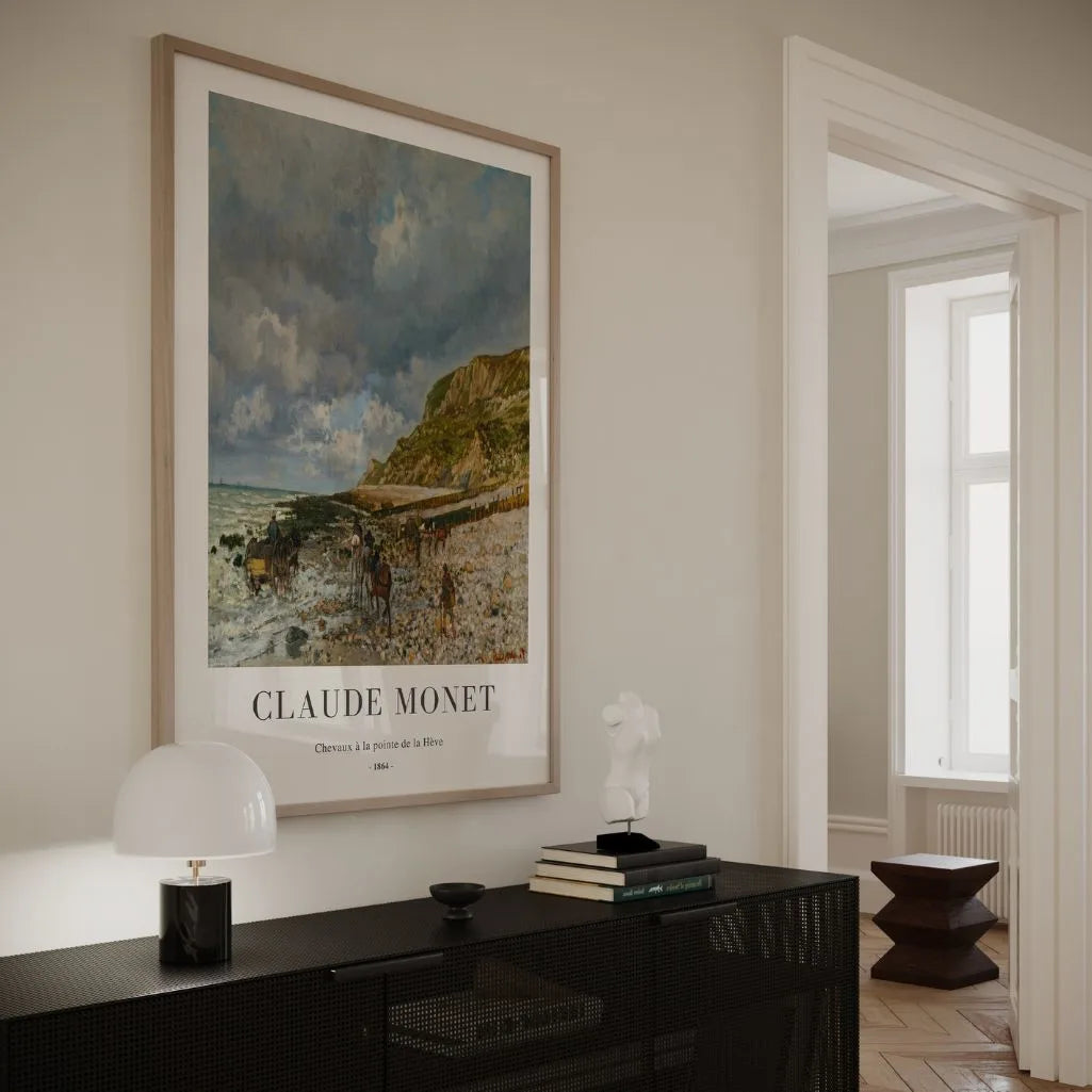 Claude Monet – Pferde an der Pointe de la Hève Poster
