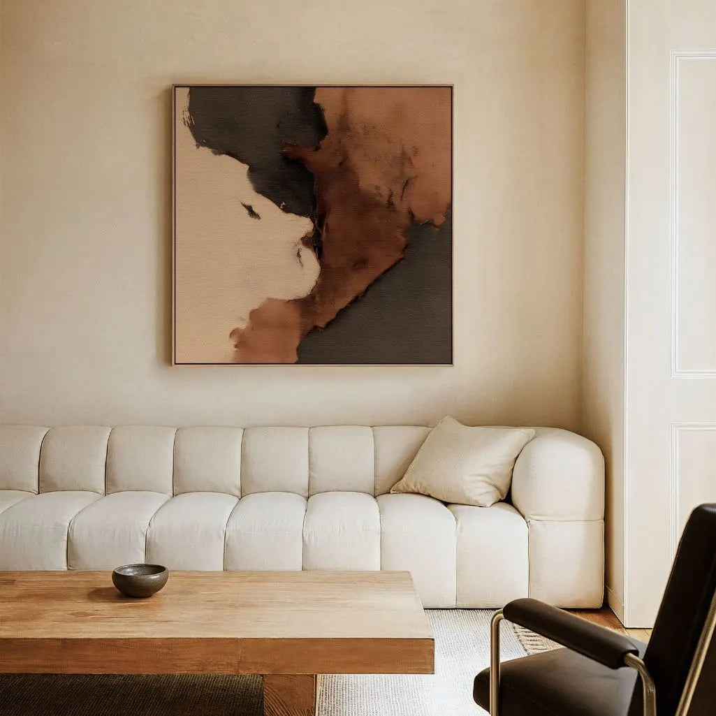 Gerahmtes Leinwandbild – Dunkle Abstraktion